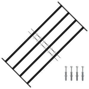 vidaXL ウィンドウグリル 115 x 60 cm 粉体塗装スチール ブラック