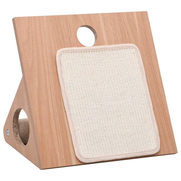 vidaXL 猫用 爪とぎ 三角 サイザル麻製爪とぎマット付き 40cm