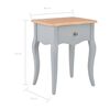 vidaXL ナイトテーブル 40x30x50cm パイン無垢材 グレー＆ブラウン