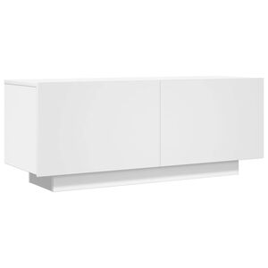 vidaXL TVキャビネット ホワイト 100x35x40 cm エンジニアリングウッド