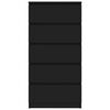 vidaXL 引き出し付きサイドボード 黒色 60x35x121cm パーティクルボード