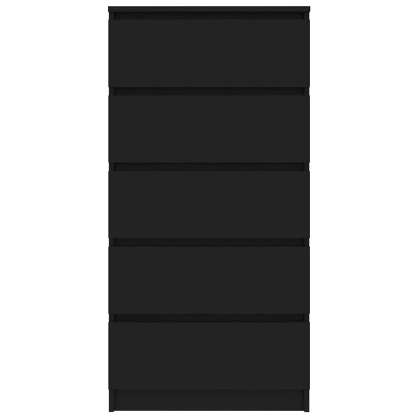 vidaXL 引き出し付きサイドボード 黒色 60x35x121cm パーティクルボード