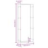 vidaXL 薪ラック マットブラック 80x28x222 cm スチール