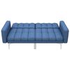 vidaXL ソファベッド ブルー 布製