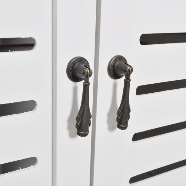 vidaXL バスルームキャビネット「アルバカーキ」木製 ホワイト 46x24x117.5cm