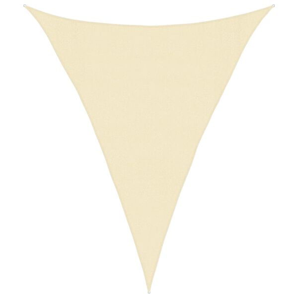 vidaXL サンシェードセイル 160g/m&sup2; クリーム 3x4x4m 高密度ポリエチレン