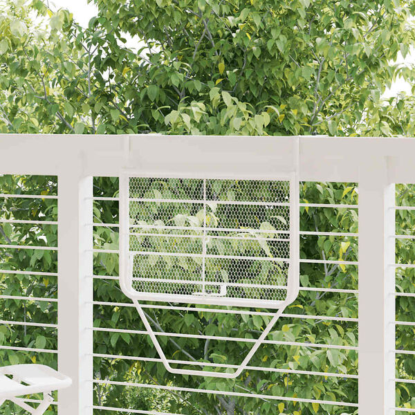 vidaXL バルコニーテーブル ホワイト 60x40 cm スチール