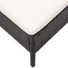 vidaXL ガーデンラウンジ6点セット クッション付き ポリラタン製 ブラック