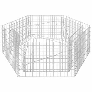 vidaXL ガビオン レイズドベッド 六角形 160x140x50 cm