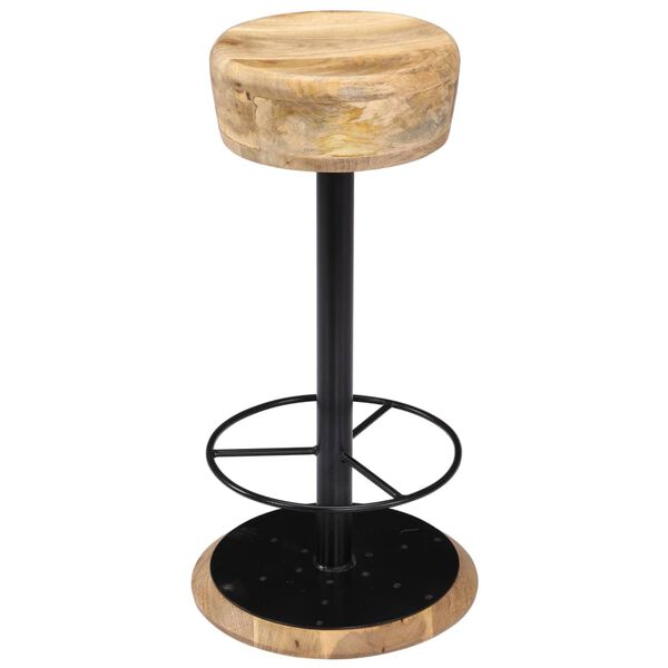 vidaXL バースツール 2点 マンゴー無垢材