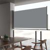 vidaXL パティオ用 引き込み式サイドオーニング 80x300cm グレー