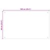 vidaXL キッチン用 汚れ防止板 透明 100x60cm 強化ガラス製