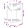 vidaXL ガーデンプランター（棚付き）45x45x80cm　無垢材（アカシア材）とスチール製