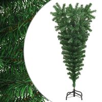 vidaXL 逆さま型 フェイククリスマスツリー スタンド付き グリーン 120cm