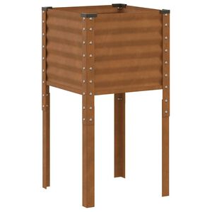 vidaXL ガーデンプランター 45x45x88 cm 耐候性スチール