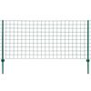 vidaXL ユーロ金網フェンス スチール製 20x1.5m グリーン
