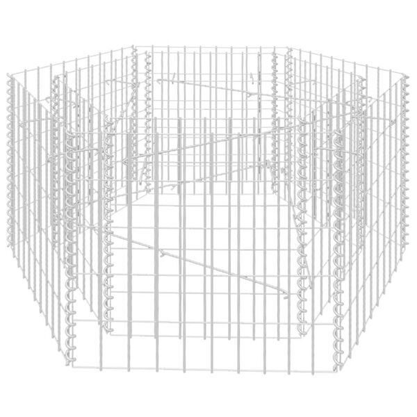 vidaXL ガビオン レイズドベッド 六角形 スチール製 100x90x50cm