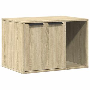 vidaXL 猫用トイレボックス エンクロージャー ソノマオーク 60x40x40 cm エンジニアードウッド