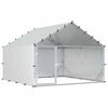 vidaXL 屋根付きチキンコープ シルバー 200 x 200 x 150 cm 亜鉛メッキ鋼板