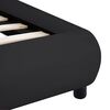 vidaXL ベッド フレーム LEDライト付き ブラック 合成皮革製 160x200cm