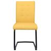 vidaXL カンチレバーダイニングチェア 2点 布製 マスタードイエロー