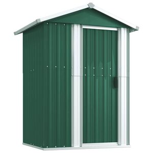 vidaXL ガーデン納屋 126x97.5x177cm 亜鉛メッキ鋼製 グリーン
