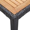 vidaXL 屋外ダイニング7点セット クッション付き ポリラタン製 ブラック