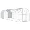 vidaXL 鶏小屋 シルバー 800 x 200 x 200 cm 亜鉛メッキ鋼板