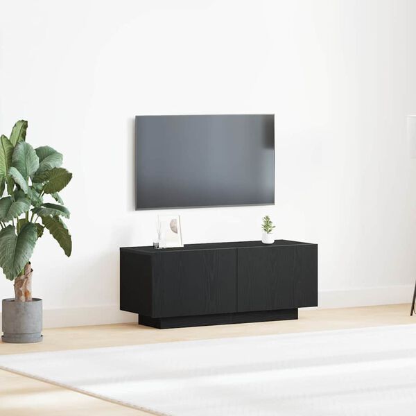 vidaXL テレビキャビネット ブラックオーク 100 x 35 x 40 cm エンジニアリングウッド