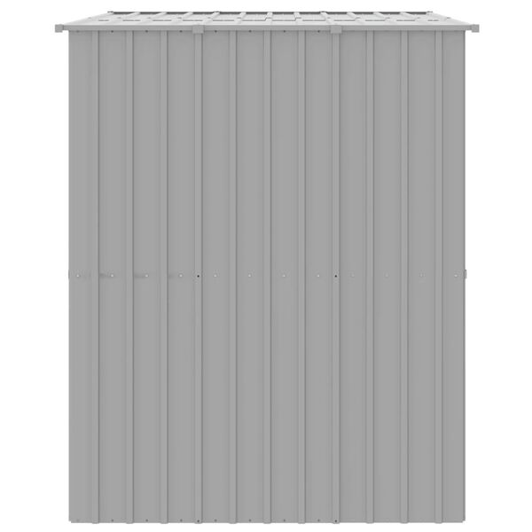 vidaXL 犬小屋 屋根付き ライトグレー 214x153x181 cm 亜鉛メッキ鋼