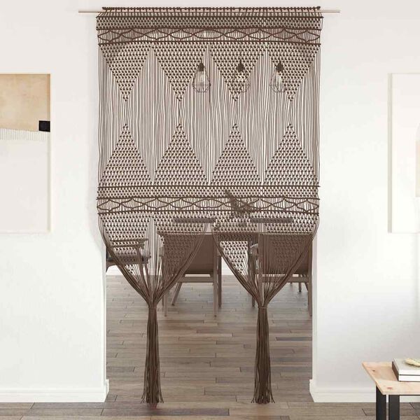 vidaXL マクラメカーテン 140x240cm コットン製 トープ