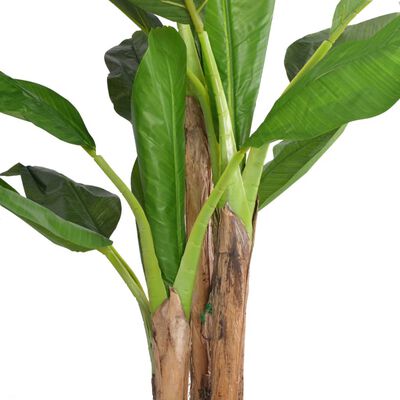 vidaXL 人工観葉植物 バナナの木 ポット付き 175cm グリーン