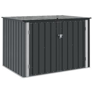 vidaXL ガーデン収納ボックス ブラック 151.5 x 107 x 100 cm スチール
