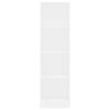 vidaXL 4段 ブックキャビネット ホワイト 40x24x142cm エンジニアリングウッド