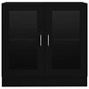 vidaXL ディスプレイキャビネット ブラック 82.5x30.5x80cm パーティクルボード