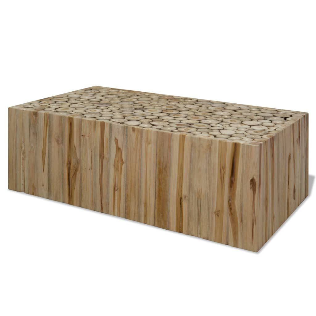 vidaXL コーヒーテーブル 天然　50x90x30mm vidaXL コーヒーテーブル 天然チーク材 90x50x30cm | vidaXL.jp
