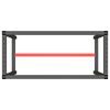 vidaXL ワークベンチフレーム マットブラック&マットレッド 110x50x79 cm メタル