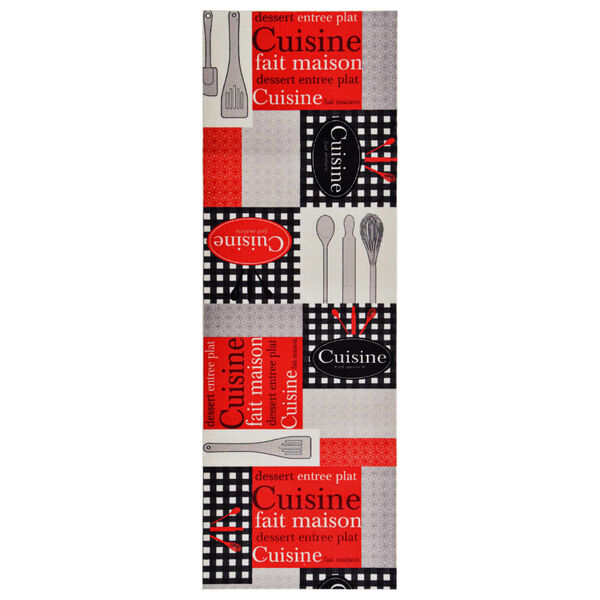 vidaXL キッチンマット 洗濯可能 CUISINE 45x150cm