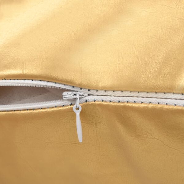 vidaXL クッション 2個セット PU製 45x45cm ゴールド