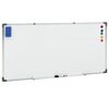 vidaXL マグネット式ホワイトボード ホワイト 110x60cm スチール製