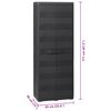 vidaXL ガーデン ストレージキャビネット 3段棚 黒色