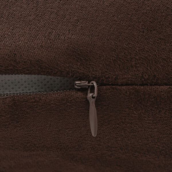 vidaXL クッションカバー 4点 80x80cm ポリエステル スエード調 ブラウン