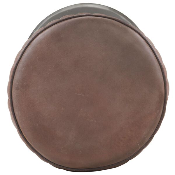 vidaXL バースツール ダメージブラウン 本革製