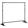 vidaXL バックドロップスタンド ブラック 254x243 cm スチール