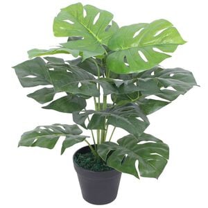 vidaXL 人工観葉植物 モンステラ ポット付き 45cm グリーン