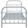 vidaXL ベッドフレーム グレー 金属製 90x200cm