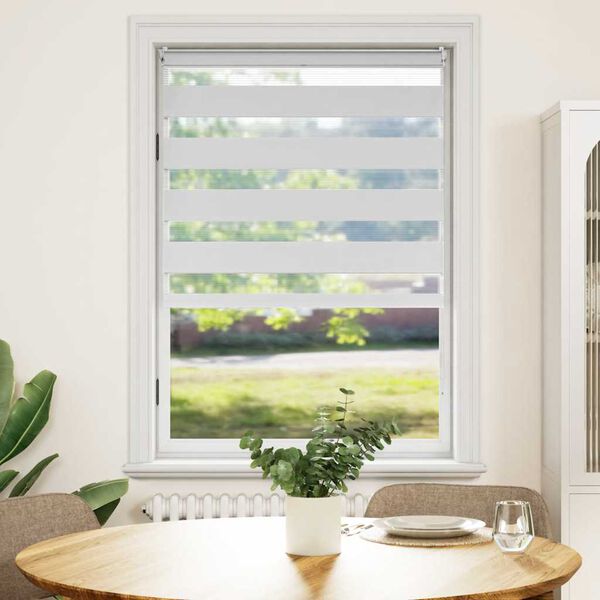 vidaXL ゼブラブラインド 100.9x175 cm 生地幅 96.7 cm ホワイト