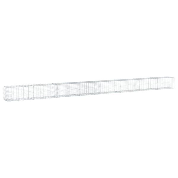 vidaXL 蛇籠バスケット カバー付き 800x50x50cm 亜鉛メッキ鉄