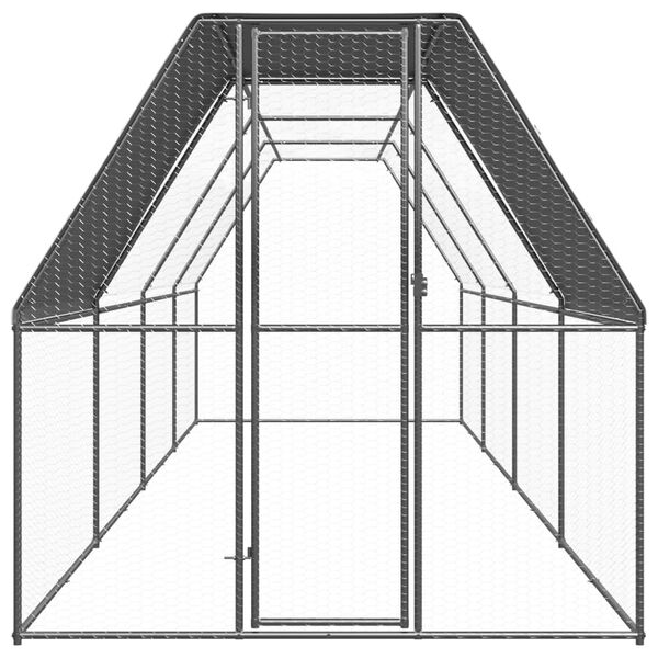 vidaXL 鶏小屋 2x8x2m 亜鉛メッキ鋼製