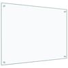vidaXL キッチン用 汚れ防止板 透明 80x60cm 強化ガラス製